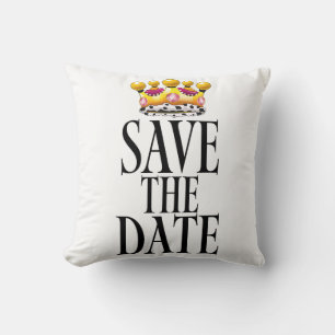 Hochzeitskrone 'Save the Date' Kissen