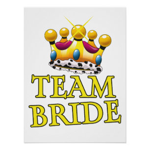 Hochzeitskrone Team Bride Poster