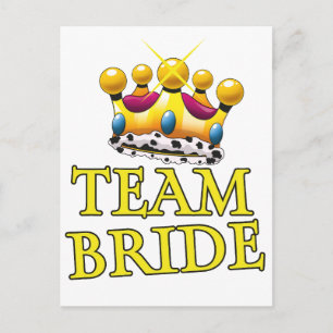 Hochzeitskrone Team Bride Postkarte
