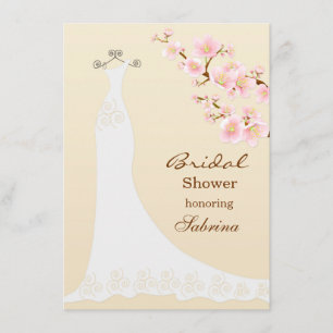 Hochzeitskröten, Brautparty aus Kirschblüten Einladung