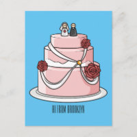 Hochzeitskuchen-Cartoon