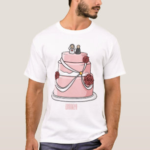 Hochzeitskuchen-Cartoon T-Shirt
