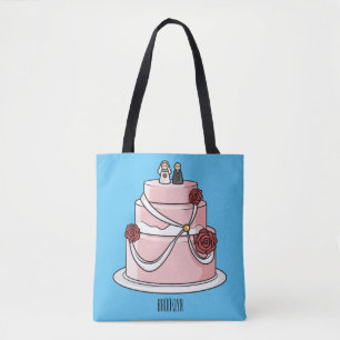 Hochzeitskuchen-Cartoon Tasche