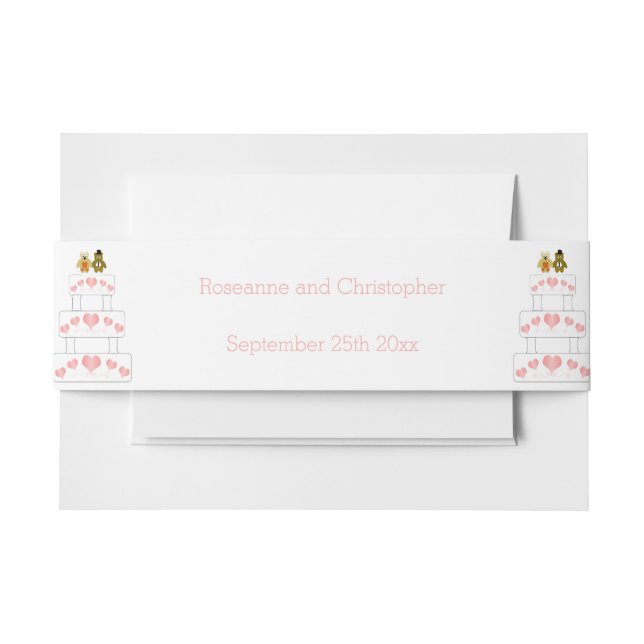 Hochzeitskuchen Einladungsbanderole (Vorderseite Beispiel)