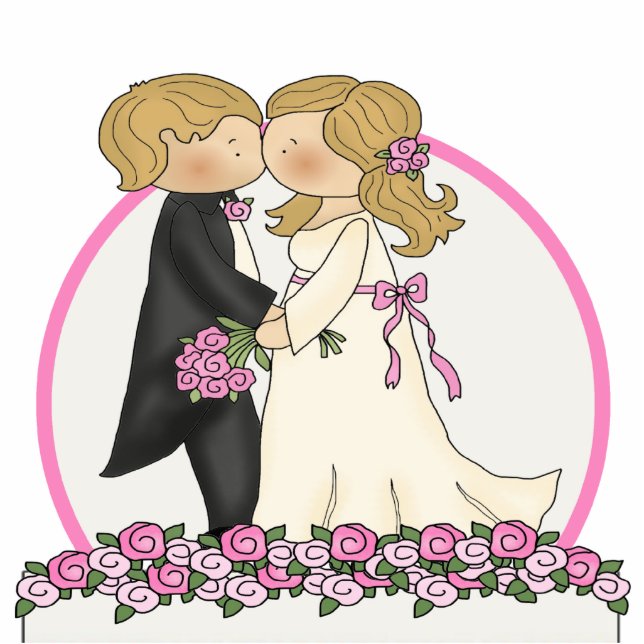 Hochzeitskuchen Freistehende Fotoskulptur (Vorne)