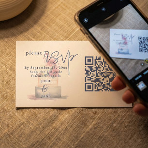 Hochzeitskuchen für Wasserfarben - Abbildung QR-UA Begleitkarte