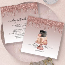 Hochzeitskuchen Glitzer Tropfen Rose Gold Bäckerei