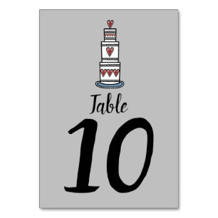 Hochzeitskuchen-Illustration Hochzeitshochzeit-Tis Tischnummer