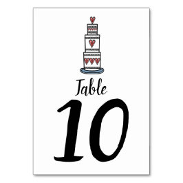 Hochzeitskuchen-Illustration Hochzeitshochzeit-Tis Tischnummer