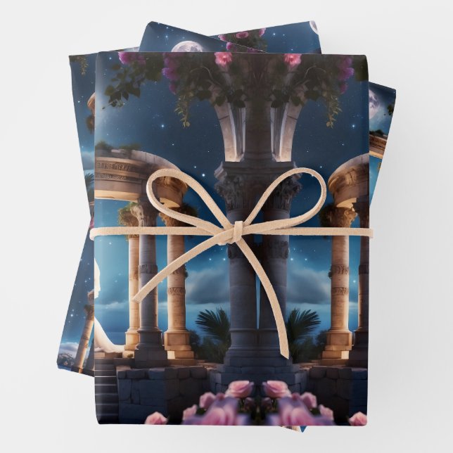 Hochzeitskuchen in einer römischen Ruine Geschenkpapier Set (Beispiel)
