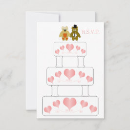 Hochzeitskuchen RSVP Karte