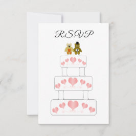 Hochzeitskuchen RSVP Karte