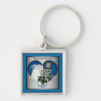 Hochzeitskulls - Blau Schlüsselanhänger