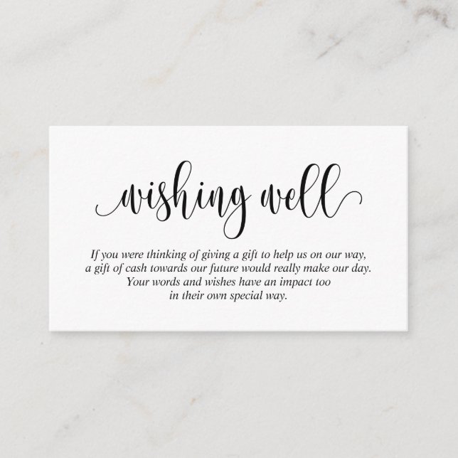 Hochzeitskunde gut, moderne Script-Einschlusskarte Begleitkarte (Vorderseite)