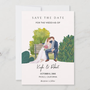 Hochzeitskunst für Minimalistische Paare Save The Date