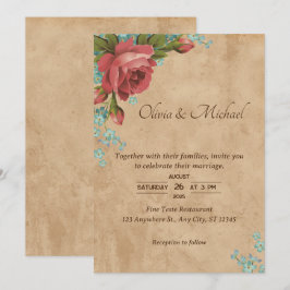 Hochzeitskunst für Vintages Papier Einladung