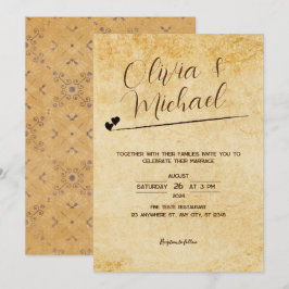 Hochzeitskunst für Vintages Papier Einladung