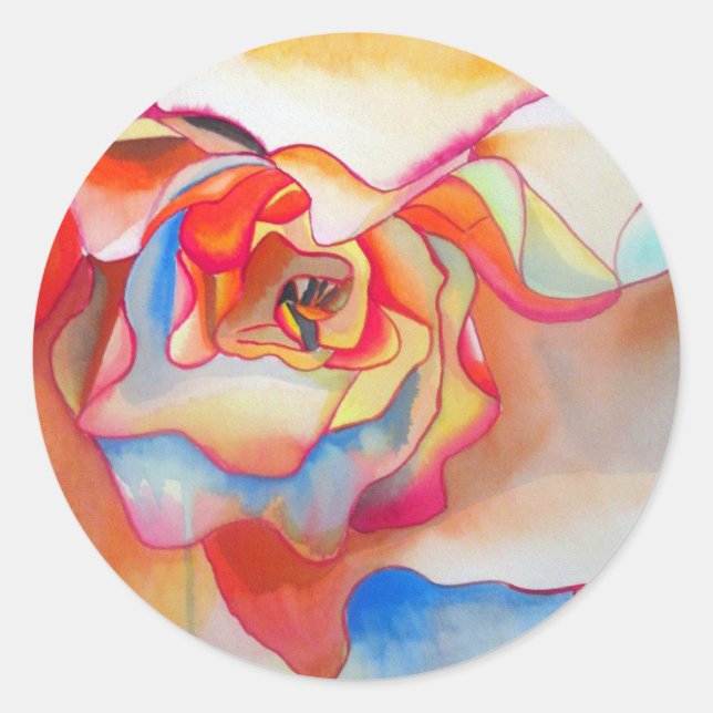 Hochzeitskunst Runder Aufkleber (Vorderseite)