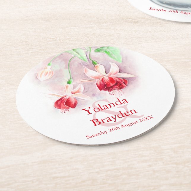 Hochzeitskunst-Untersetzer Runder Pappuntersetzer (Angewinkelt)