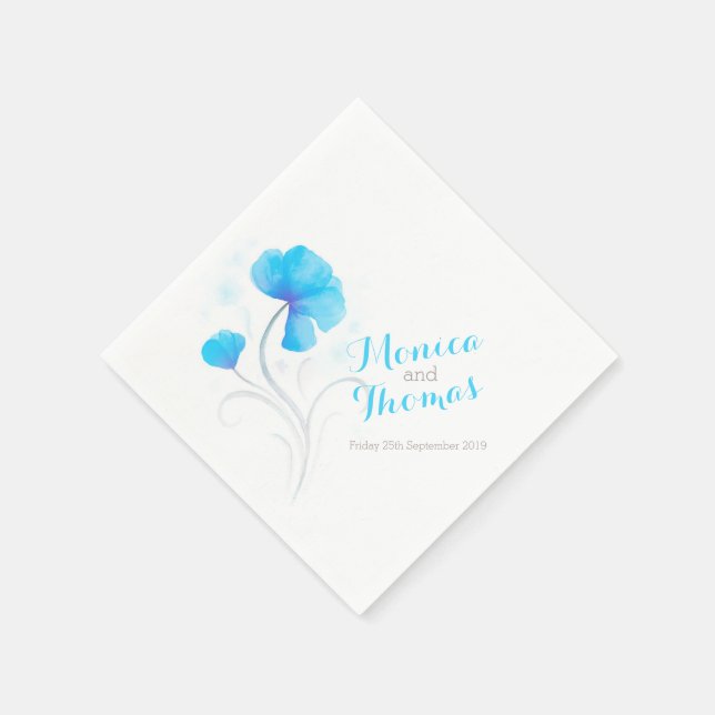 Hochzeitskunst Wildblume Serviette (Ecke)