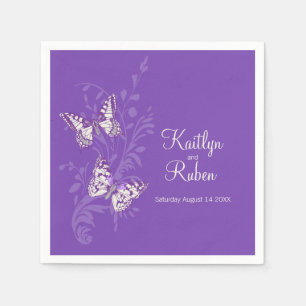 Hochzeitskunstschmetterlinge, rosa Untersetzer Serviette