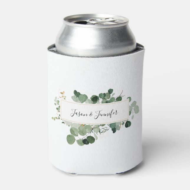 Hochzeitskuppel Individuellen Namens Grüne Elegant Dosenkühler (Kanne Vorderseite)