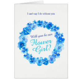 Hochzeitskuschelblau wirst du meine Blume sein?