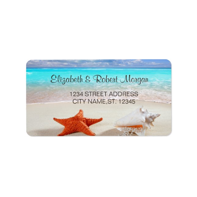 Hochzeitslabel Adressaufkleber (Vorne)