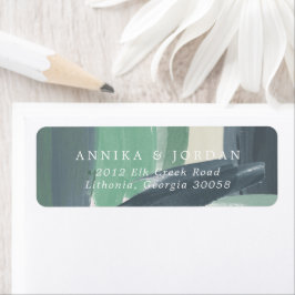 Hochzeitslabel für Seaside Ocean Glass