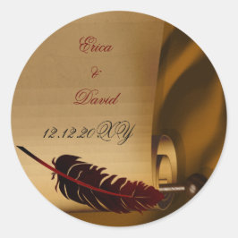 Hochzeitslabel Runder Aufkleber
