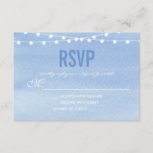 Hochzeitslampen mit Wasserfarbe RSVP Karte