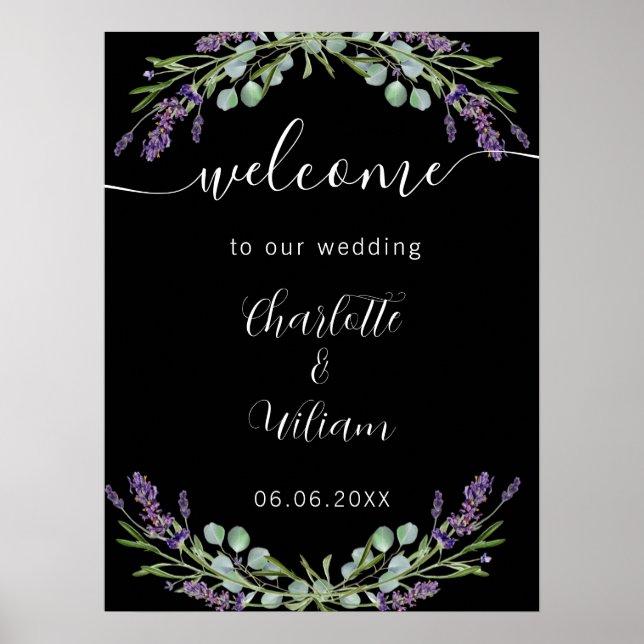 Hochzeitslavender Poster (Vorne)