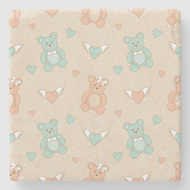 Hochzeitsleder Steinuntersetzer (Vorderseite)