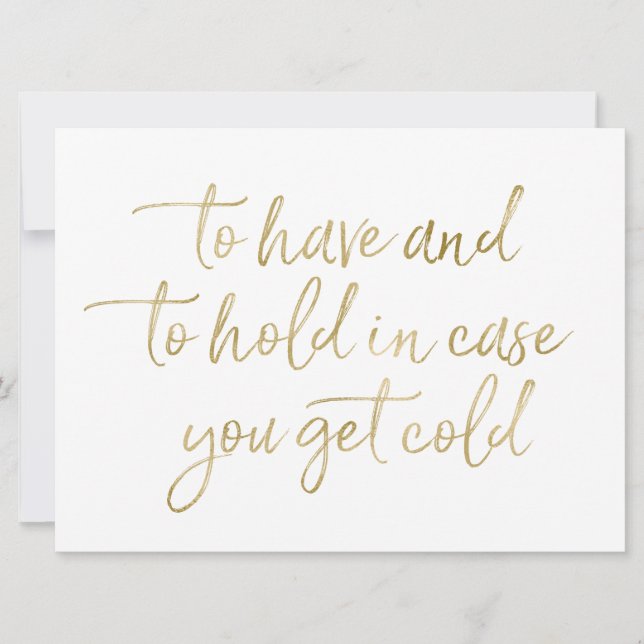 Hochzeitsleder zu haben und zu halten Foil Gold Si Einladung (Vorderseite)