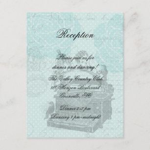 Hochzeitsliebesbriefe-Empfangskarte im Vintage-Sti Einladung