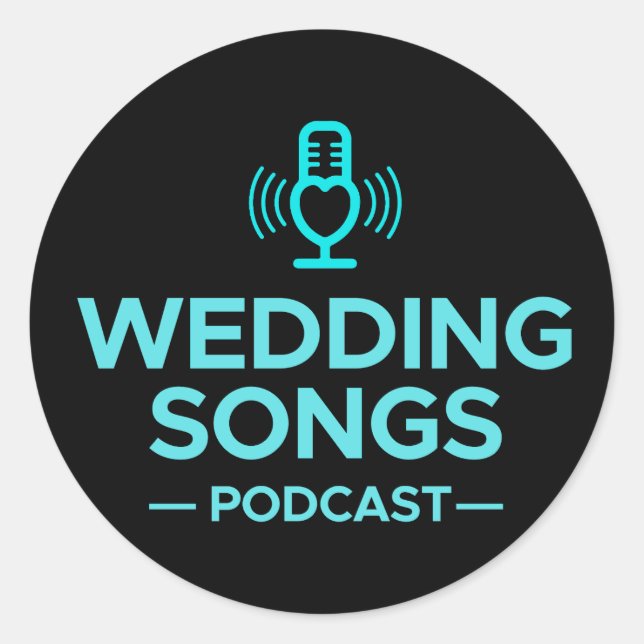 Hochzeitslieder-Podcast-Logo-Aufkleber Runder Aufkleber (Vorderseite)