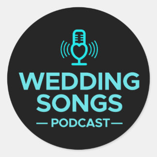 Hochzeitslieder-Podcast-Logo-Aufkleber Runder Aufkleber