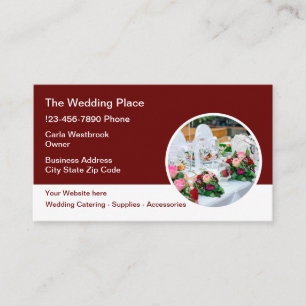 Hochzeitslieferungen und Catering Visitenkarte
