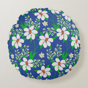 Hochzeitslima: Hintergrund der blumigen Einladung Rundes Kissen