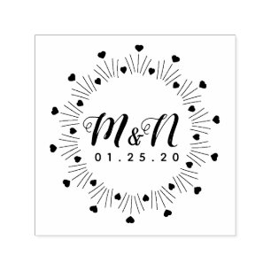 Hochzeitslogo Minimalistische Linienkunst Handgeze Permastempel