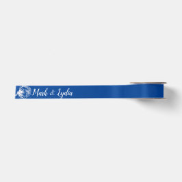 Hochzeitslogo Rosa Pflanze Cotton Paare Name Datum Satinband