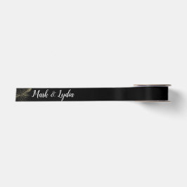 Hochzeitslogos Minimalistische Imitate Gold Leaf P Satinband