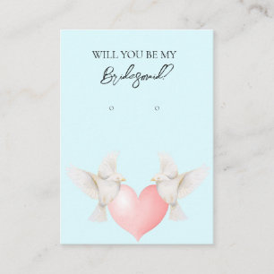Hochzeitslove Bird Bridesmaid Earring Display Card Visitenkarte