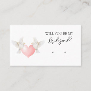 Hochzeitslove Bird Bridesmaid Earring Display Card Visitenkarte