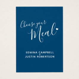 Hochzeitsmahlensortiment Skript-Text blaue kleine 