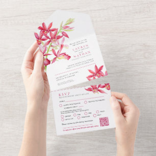 Hochzeitsmahlzeit UAWG QR All In One Einladung