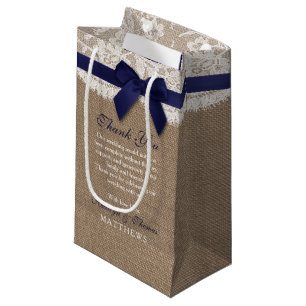 Hochzeitsmarsch auf Burlap & Lace Kleine Geschenktüte