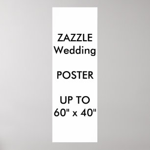 Hochzeitsmaß Custom 12" x 36" Poster MATTE Portrai
