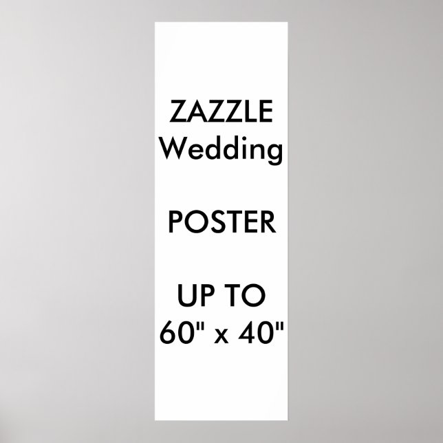 Hochzeitsmaß Custom 12" x 36" Poster MATTE Portrai (Vorne)
