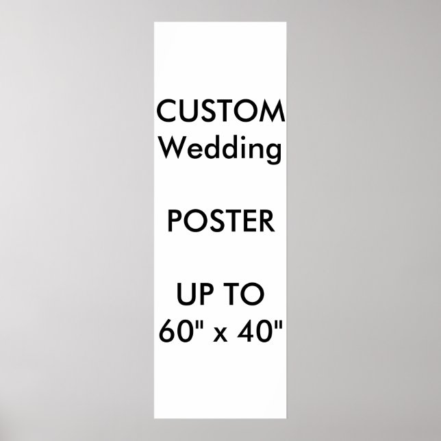 Hochzeitsmaß Custom 12" x 36" Poster MATTE Portrai (Vorne)